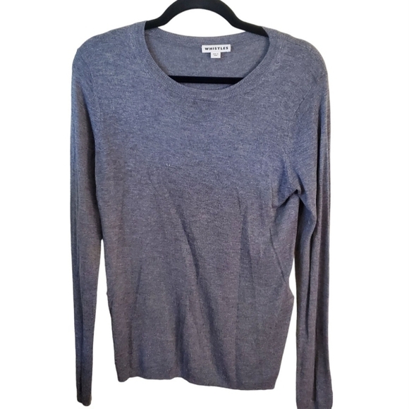 Whistles Sparkle Sweater Gray Subtle Sparkle Size 8 - Picture 2 of 10